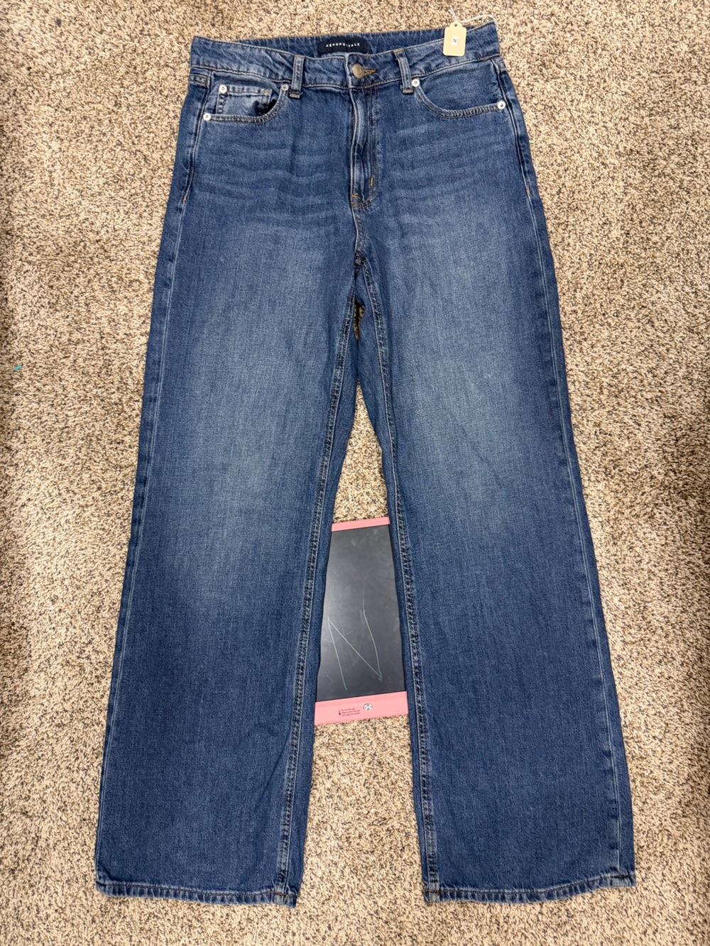 Aeropostale Women's Wide Leg Jeans - Blue Denim